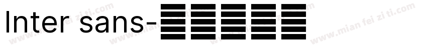 Inter sans字体转换
